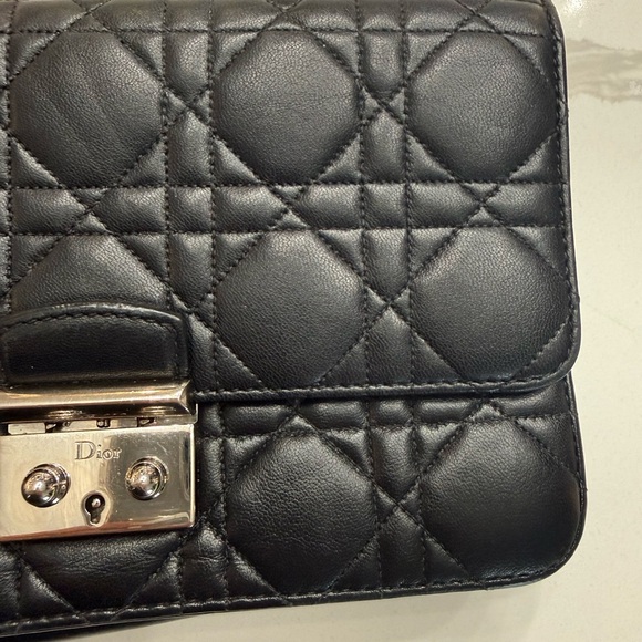 CHRISTIAN DIOR Lambskin Cannage Miss Dior Promenade Pouch Black - Picture 7 of 15